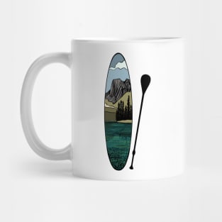 Stand up paddle board - mountain lake vertical Mug